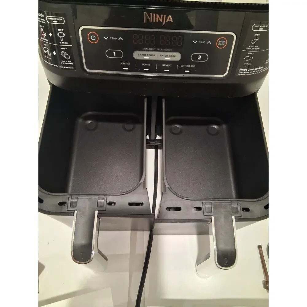 Ninja Foodi DZ100 4-in-1 8-Qt 2-Basket Air Fryer DualZone - New Open Box